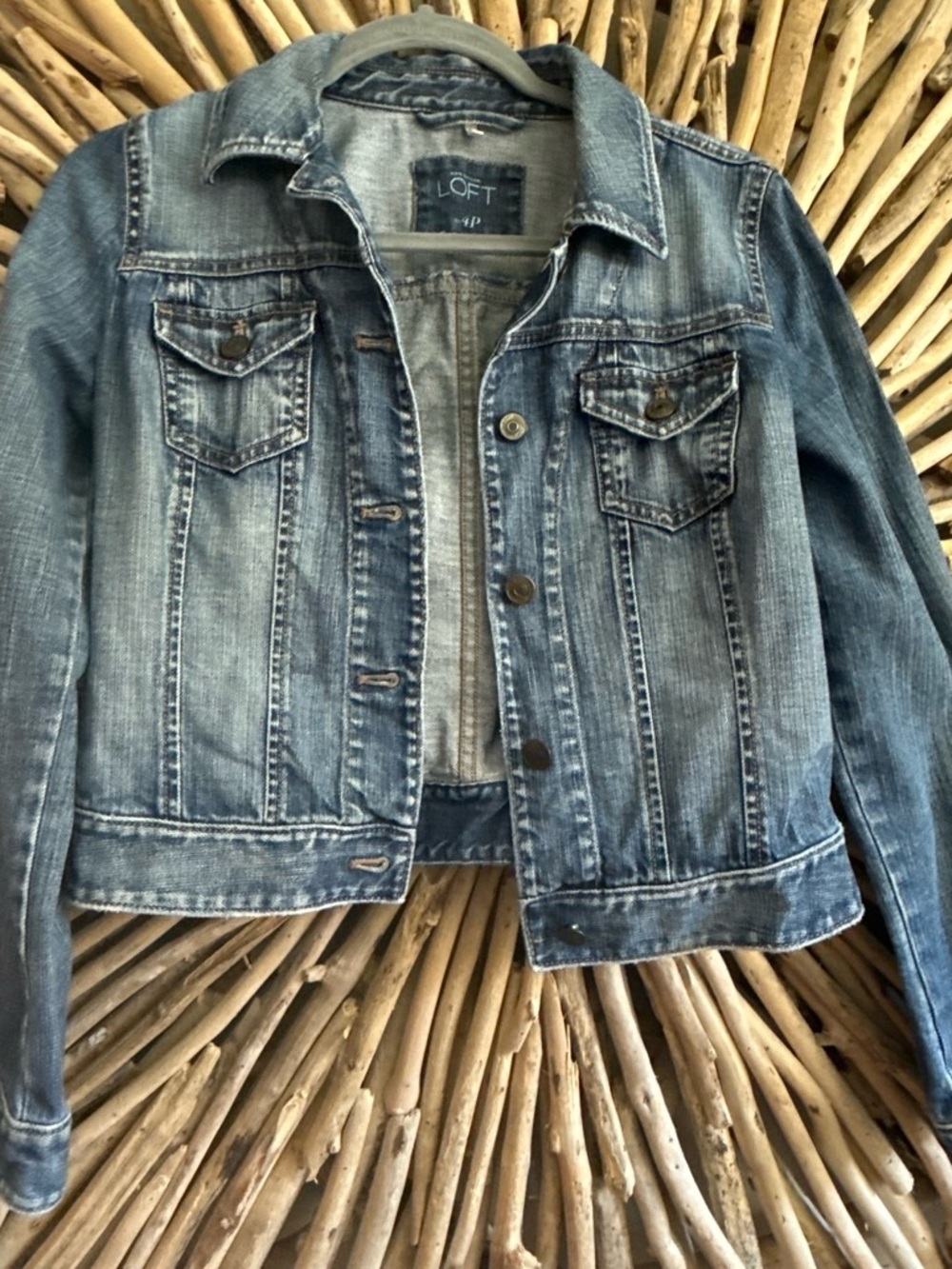 LOFT Women's Blue Denim Jean Jacket